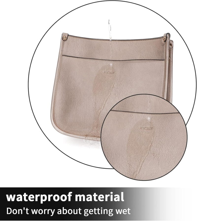 HKCLUF Crossbody Bags for Women Trendy Vegan Leather Hobo Handbags With 2PCS Adjustable Guitar Strap Shoulder Bucket Bags - Image 5